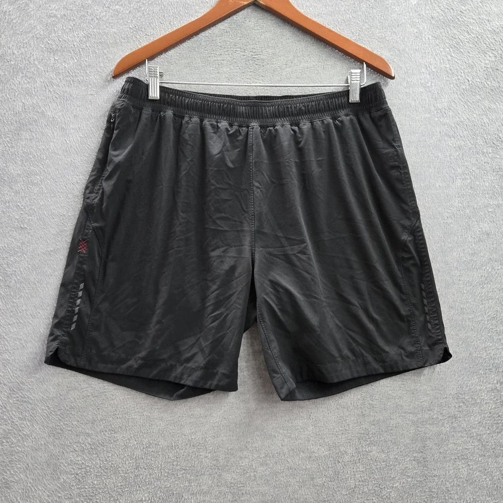 Rhone Men Activewear Shorts L Black Athletic Shorts Zipper 3
